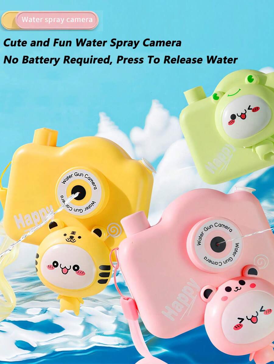 1PC Mini Children's Camera Water Gun Toy, Parent-Child Interactive Family Outdoor Games, Children's Prank Fun Game Toys, Suitable For Boys And Girls Water Outdoor Water Battle Toys, Preparing Fun Summer Water Play Gifts For Children