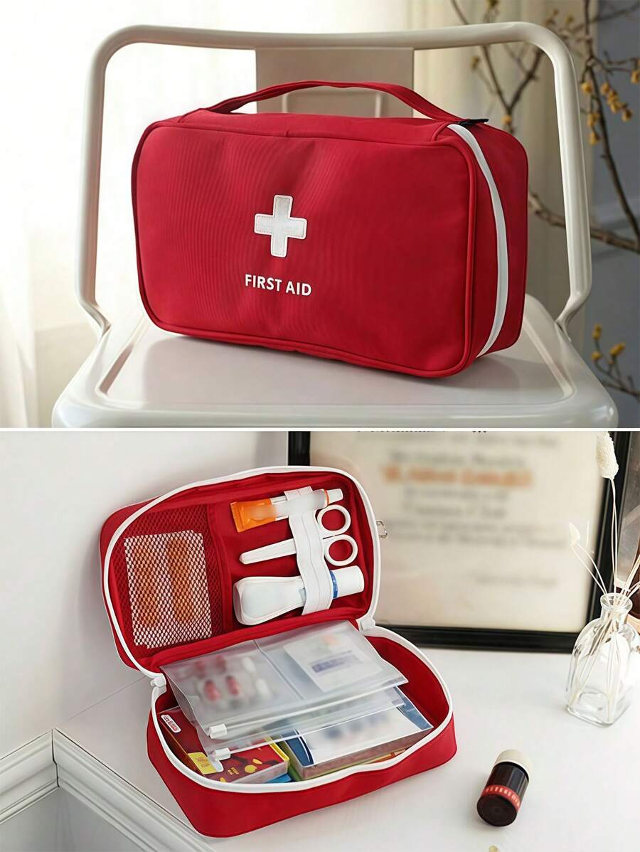 1pc Medical Bag First Aid Kit Travel Portable Large Capacity Medicine Sorting Bag Storage Bag Waterproof And Moisture-Proof Easy To Carry For Home Outdoor Travel Portable Medical Bag Storage Bag Travel Essentials For Daily Use Travel Vacation Back To School Travel Accessories Summer