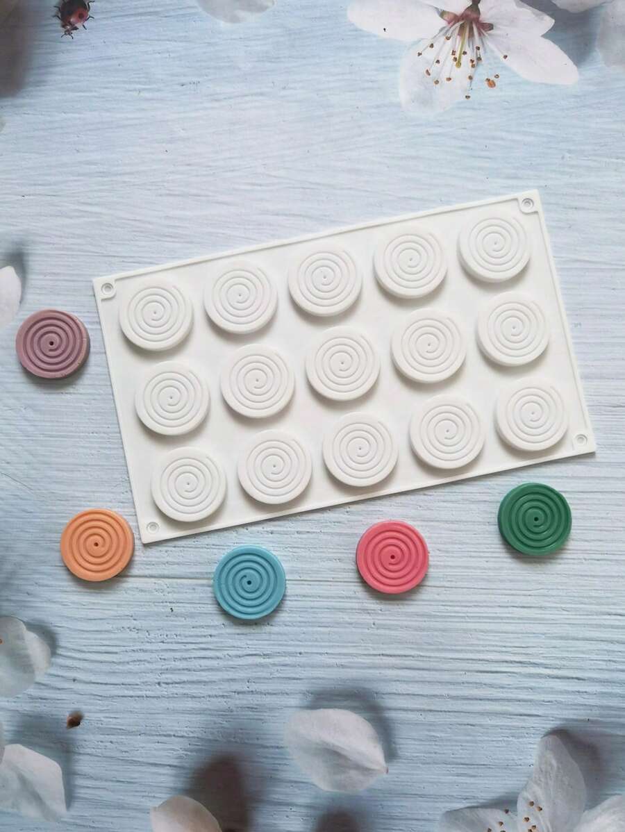 1 pièce Moule à bonbon en silicone en spirale pour la cuisson de biscuits