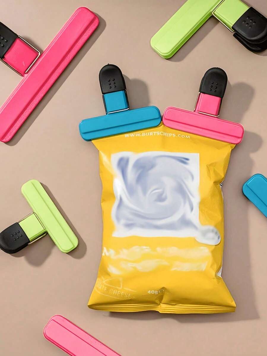 Pinzas para patatas fritas, pinzas grandes portátiles para bolsas de patatas fritas, clips de agarre hermético de varios tamaños para almacenamiento de alimentos con sello hermético, herramienta de sellado para bolsas de patatas fritas, ropa, papeles y carpetas, accesorios de organización de cocina