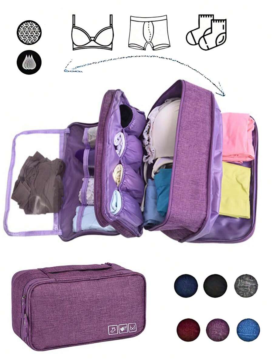 Bolsa organizadora de viagem compacta e leve - Bolsa com zíper segura para embalagem versátil e organização eficiente. Organizador de roupas para quarto, armário, organização e armazenamento.