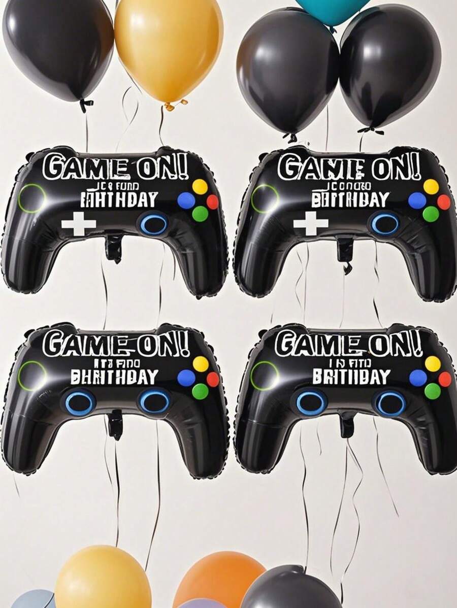 2/4 piezas Globos de fiesta, globos de juegos, globos de aluminio aptos para fiestas de cumpleaños y decoraciones de fiesta, globos de fiesta de cumpleaños