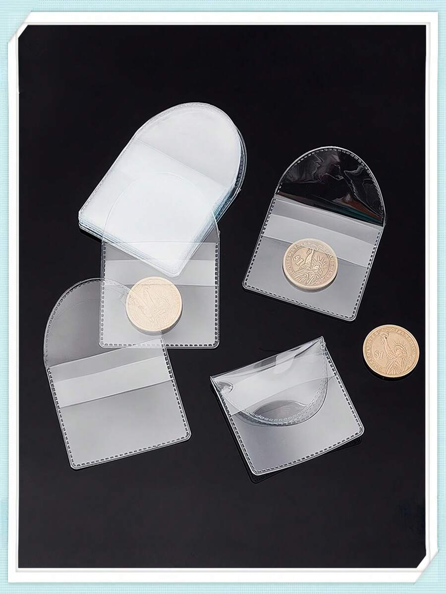 1/5/10/20 Stück einfache Plastik Weich PVC Münzhalter, klare Display Schutzhüllen, Schmuckbeutel für Münzsammlung, Schmuckverpackung