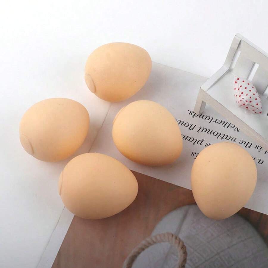 1 Stück Fake Ei Stressball - realistisches Lebensmittel Quetschspielzeug mit langsamer Rückstellung
