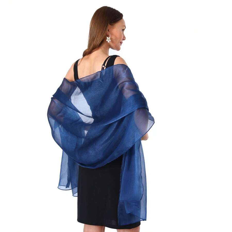1 peça xale para vestido de banquete feminino de alta qualidade, estilo europeu e americano, novo design, cor champanhe sólida, acessório para vestido de noiva, cachecol qipao