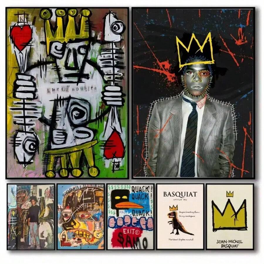 1 buc opțional cadru postere artă de perete Pop abstract J-Jean-Michel artă poster poster Kraft Club bar hârtie poster vintage artă de perete pictură dormitor studiu