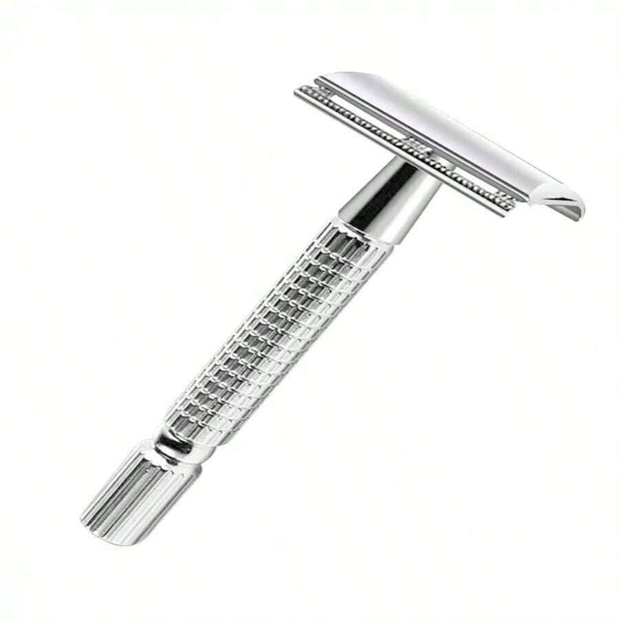 1 pièce Support de rasage pour homme, kit de rasage manuel classique avec support en alliage de zinc pour rasoir, support de rasage à ouverture par torsion, sans lame de rasoir