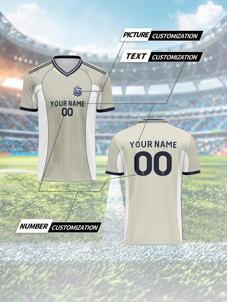 2025 Custom Made Breathable Quick-Dry 210g V-Neck Sports Jersey, Nottingham Forest, Unisex For Sports Team/Club Training, Printed Name/Number/Logo, Daily Casual/Party Wear, Comfortable Fit