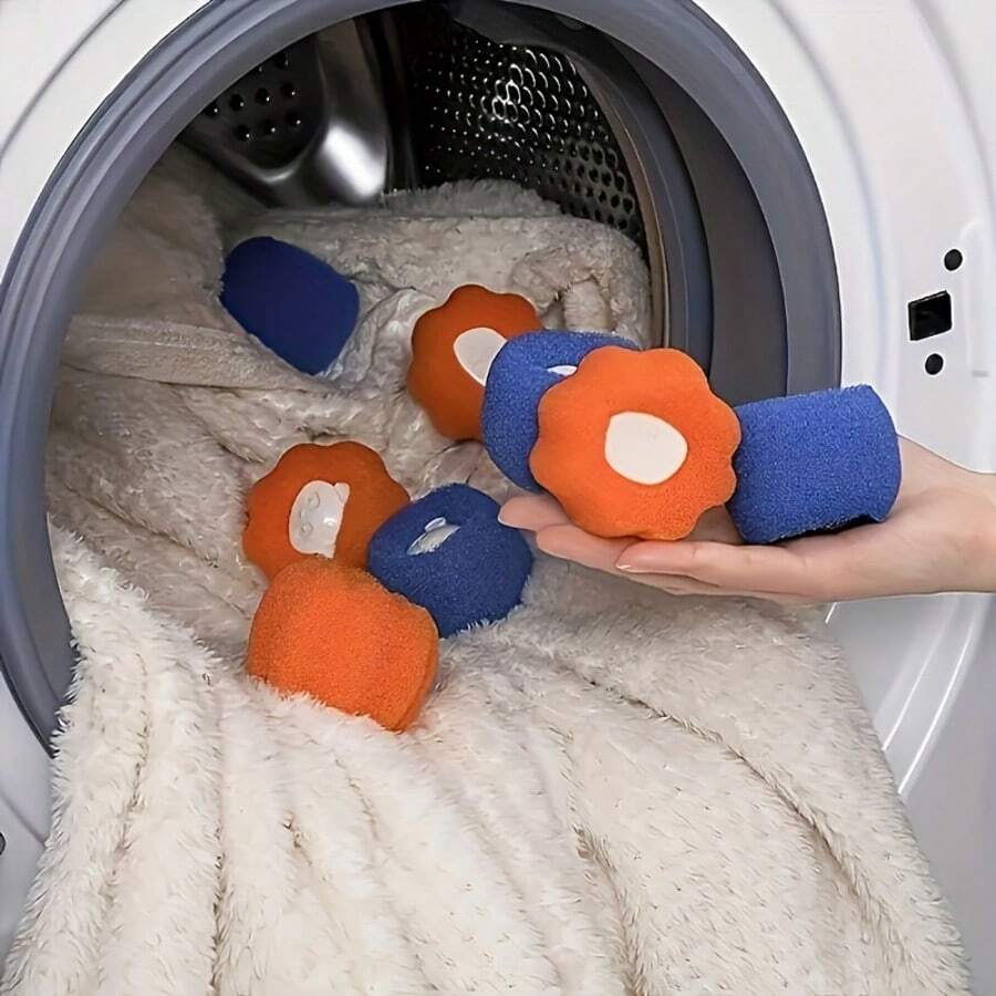 1pc/5pcs/10pcs Reusable Laundry Hair Catcher, Machine Washable Lint Removal Cleaning Balls For Pet Lovers, Effectively Removes Pet Hair From Clothes And Fabrics