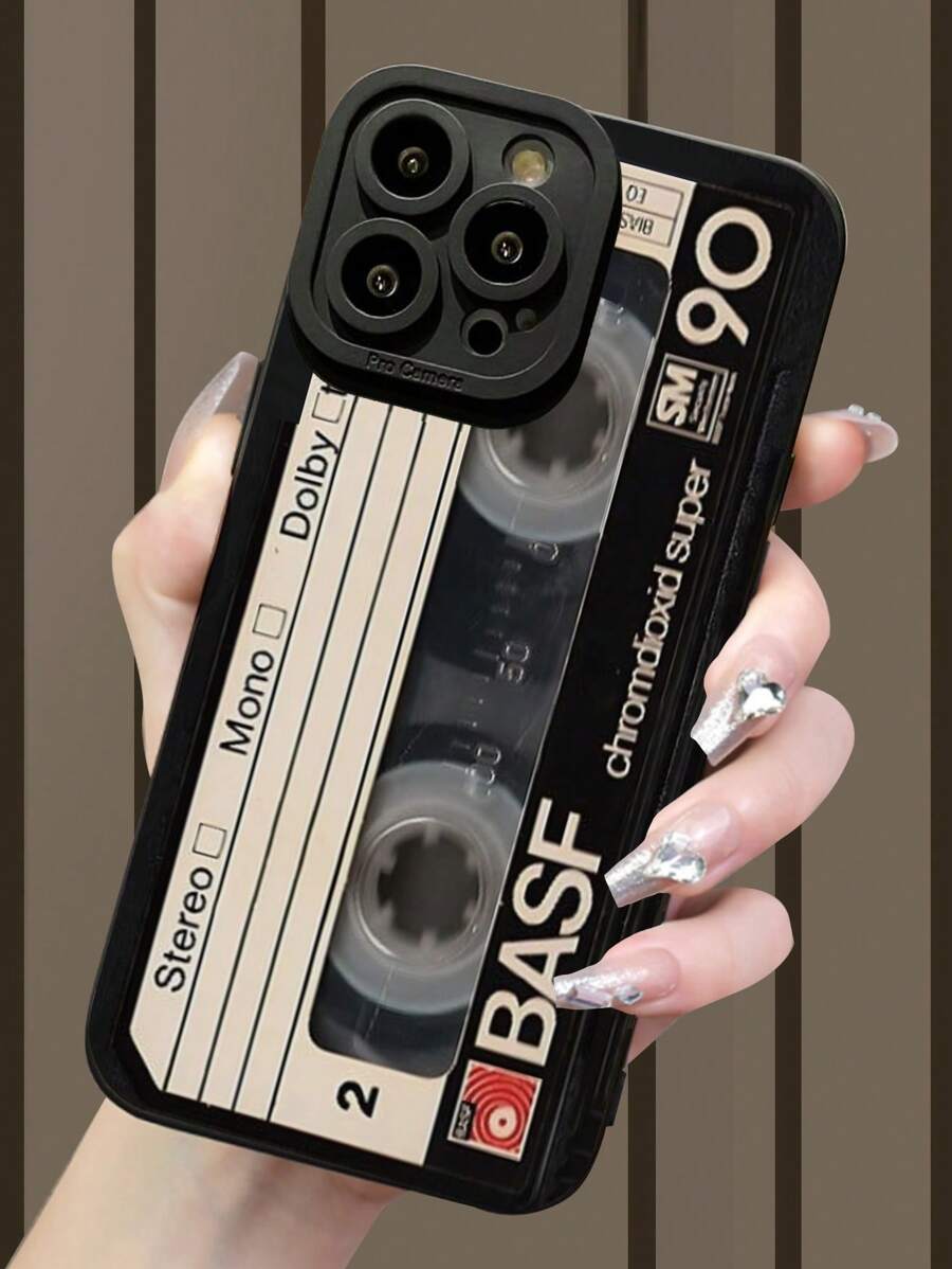 Magnetic Tape Painted Black Shockproof Phone Case Compatible With Iphone XR, 7/8, 15 Pro Max, 16/11/16 Pro/16 Plus/16 Pro Max/16E/15 Pro Max/13/14/12/XS/XR/7G/8P, IPhone 13/14, Apple 11 Soft TPU Shockproof Soft Case Compatible With Galaxy A04, A32, A52, A72, A33, A23, A34, A35, S23, S24, A34, A25, S21, S20