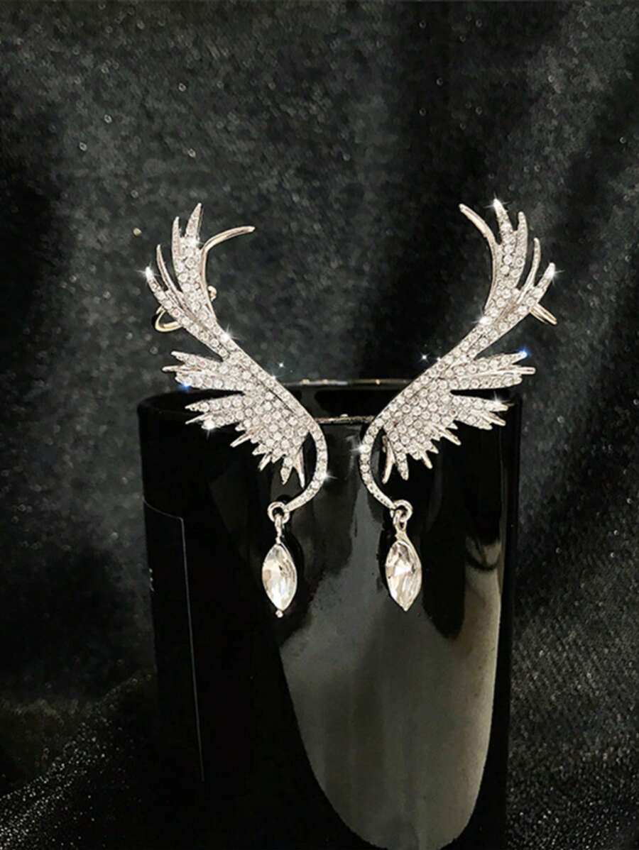 Skrzydła Anioła, Skrzydlaty Duch, Kropla Wody, Bardzo Czuły Błyszczący Diament, Elegancki Klips Do Uszu, Kolczyki Do Uszu i Kolczyki Nadają Się Do Codziennego Noszenia I Stroju Ślubnego