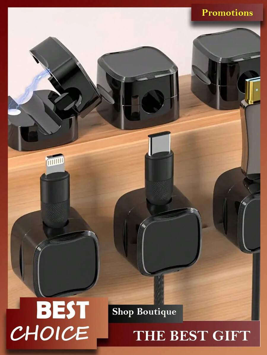10 pièces Support de cordon, organisation et rangement, support de cordon d'alimentation, accessoires de bureau, clips de gestion de câble de bureau, gestion de câble de charge, support de câble de chevet, clips de câble magnétiques, gestion de câble sous le bureau, organisateur de câble, clips de gestion de câble, support de câble de bureau, organisateur de fil de chargeur de téléphone, support de câble, support de câble de bureau, supports de fils, support de câble de table de chevet, support de câble mural de bureau