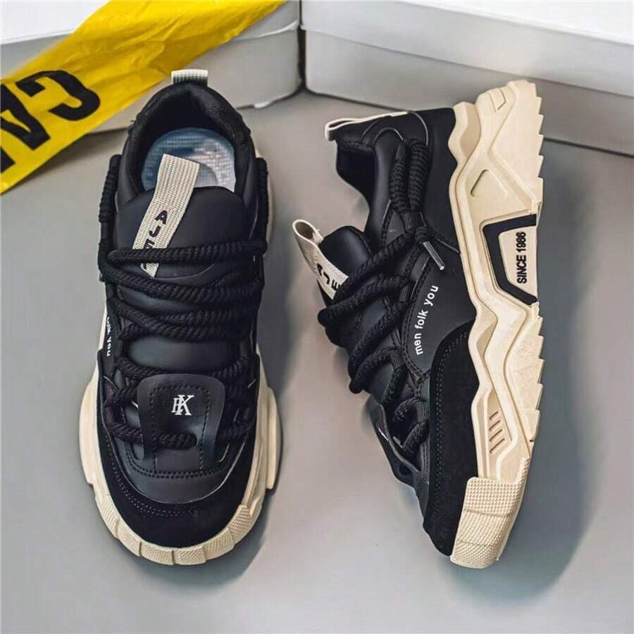 Herren Mode Neuer Stil Vielseitige schwarze Lässig Sportschuhe, Athletikschuh, für männliche Studenten