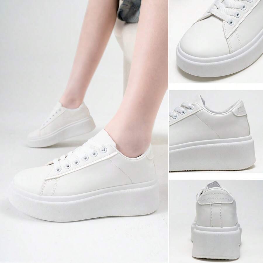 Damen Plateau-Sneaker, vielseitig einsetzbar, Lässig Schuhe für Jugendliche