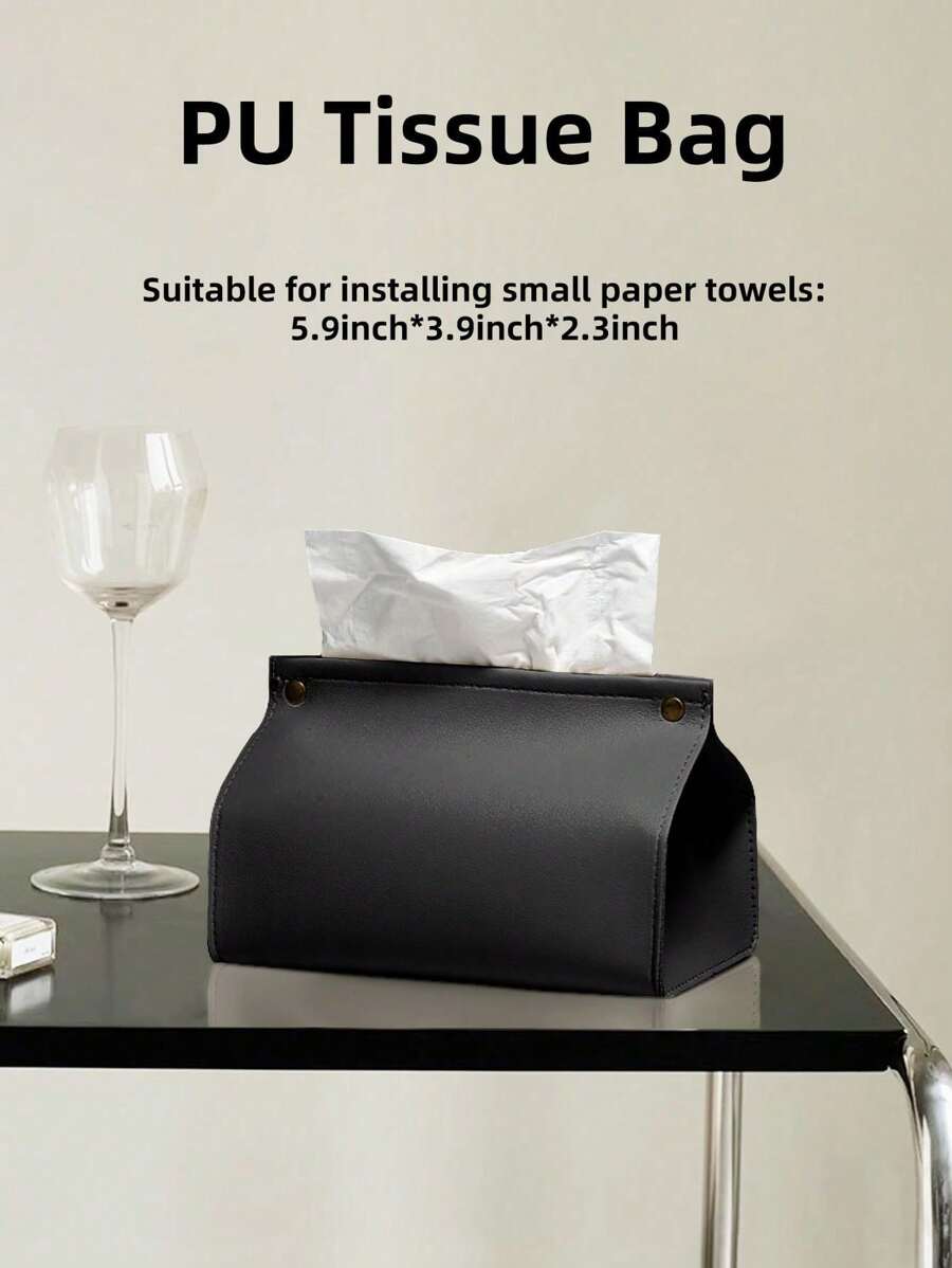 1/2 Pcs Leather Tissue Box Holder, Car Tissue Paper Dispenser