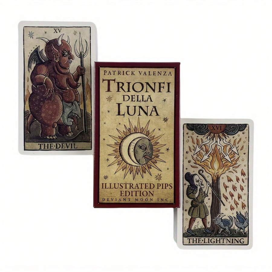 1 pièce - Carte de tarot du roi de la lune - Jeu de cartes oracle astrologique, plateau de jeu illustré de la lune, 4,13 * 2,44 pouces, 146 grammes, créatif