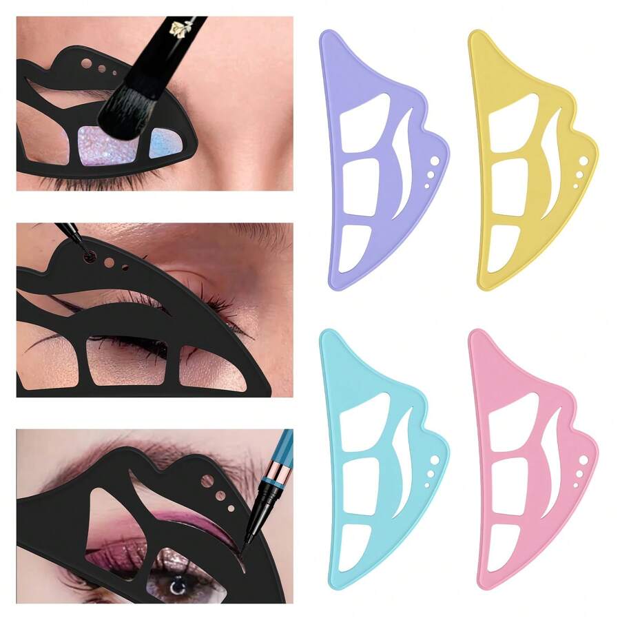 1pc Eye Makeup Stencil, Eyeshadow & Eyebrow Guide Tool, Beginner-Friendly Assisting Instrument