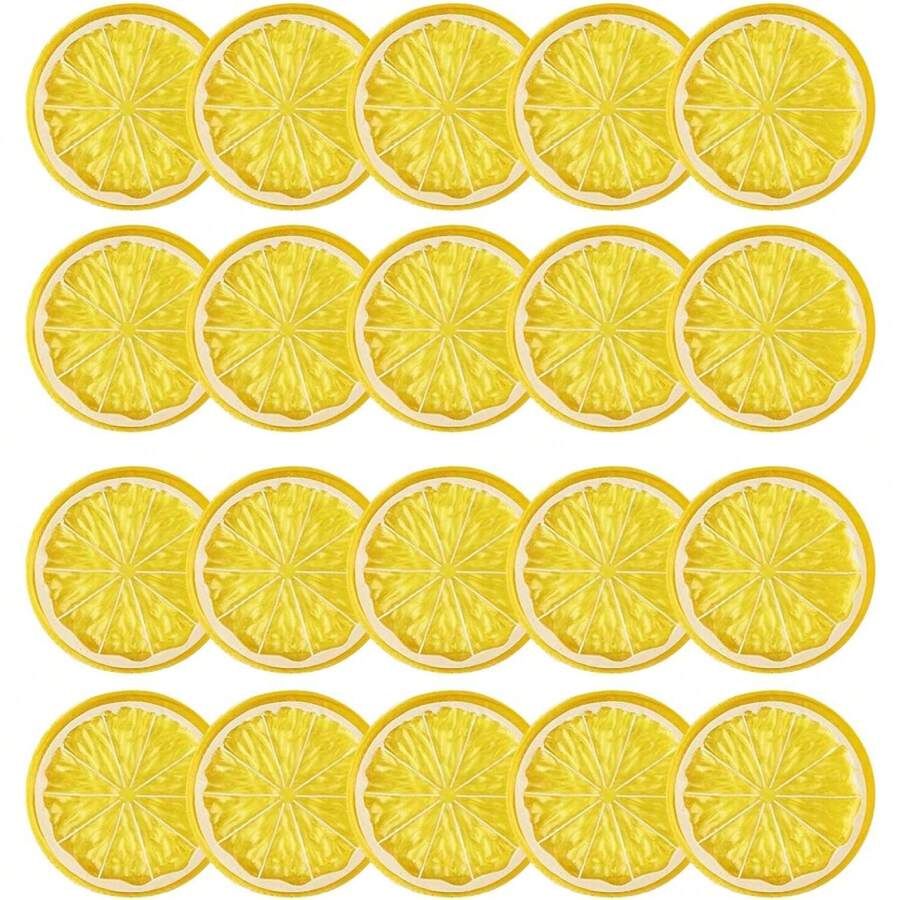 5/10/20PCS Fake Plastic Lemon Slices, Artificial Simulation Fruit Lemon Slice Realistic Fake Fruit Model Party Home Kitchen Restaurant Decoration,Home, Dining Room, Living Room, Outdoor Garden Decoration,Mother's Day Gifts, Birthday Bifts, Graduation Season Gifts,Wedding Season, The Art Of Inserting Flowers, Photography Props
