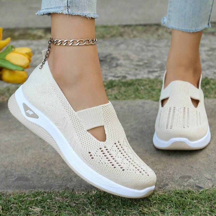 Zapatos de verano para mujer: zapatos casuales y cómodos para senderismo, zapatos planos ligeros y sencillos para todas las estaciones, calzado con