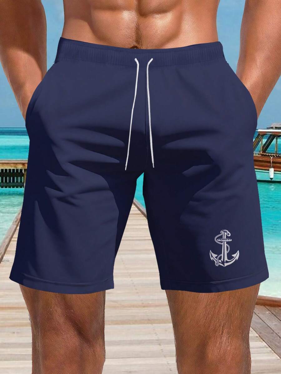 Pantalones cortos de hombre con estampado 3D, de apariencia informal y elegante, con tacto lujoso, con cordón en la cintura, perfectos para actividades al aire libre en verano