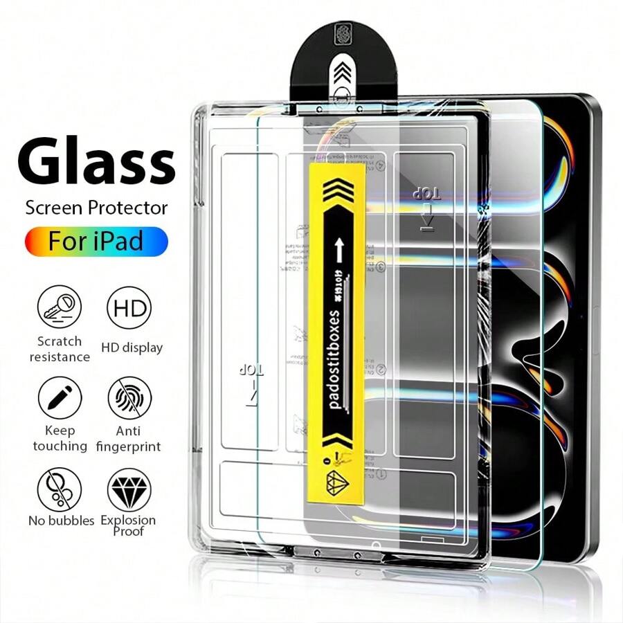 For IPad Advanced Screen Protector Upgraded Tempered Glass IPad Air 4/5/6/Pro11 13 9.7inch 10.2Full Cover Easy Installation Automatic Dust Removal Kit