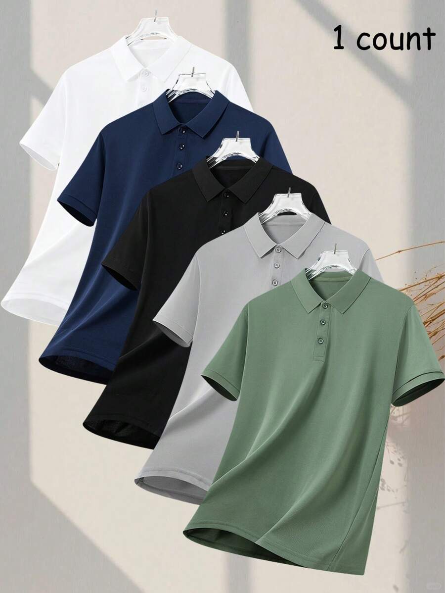 Sommer Herren POLO Hemd, hergestellt aus schnelltrocknenden Material, 3D Zuschnitt, passend und schlank, geeignet für Geschäft und Lässig, es ist das perfekte Geschenk für Männer