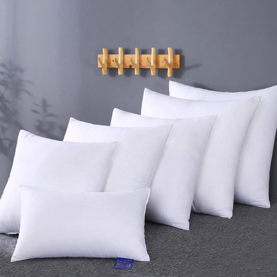 1pc White Pillow Insert, Soft & Fluffy Throw Pillow Filler For Sofa, Bed, Bedroom, Travel Home Decor