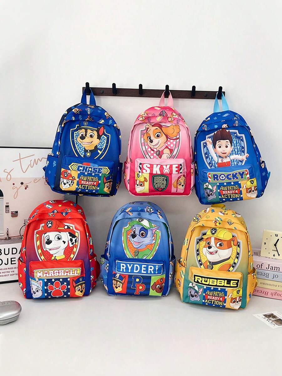 Paw Patrol Schoolbag For Kindergarten Children, 3-4-6 Years Old Backpack, Boy Paw Patrol Cartoon Bag, Lightweight And Large-Capacity Backpack, School Supplies, School Backpack, School Bag, Backpack For School, Back To School Backpack, School Bookbag, Back To School Bags, Waterproof, Portable, Classic Casual, Cute, Boys And Men, Perfect For Back To School, First Day Of School, Elementary School, Preppy Backpack For School