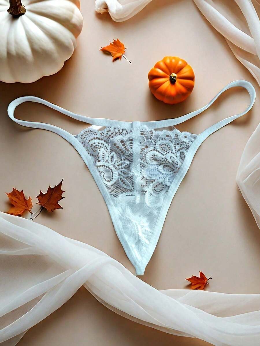 Tangas con bolsillo de encaje y flor transparente, diseño innovador. Nota: El producto no incluye ningún juguete, los juguetes en los calzoncillos son solo para fines de demostración. El artículo es la prenda interior en sí misma, sin juguetes ni accesorios.