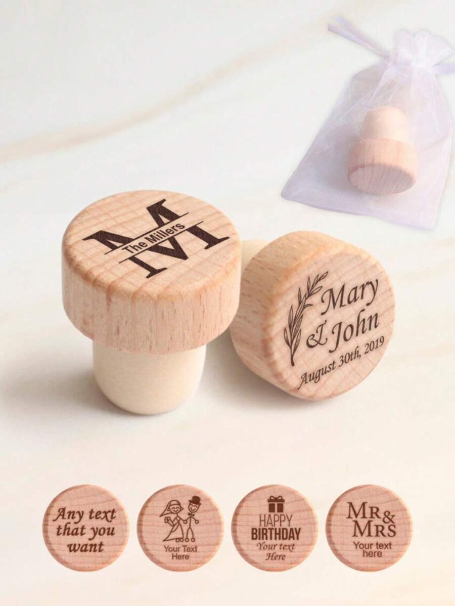 Rolhas de vinho personalizadas, 5 peças, rolhas em formato de T para vinho, rolhas de cortiça reutilizáveis, rolhas de madeira e borracha, rolhas de garrafa, rolha de vedação