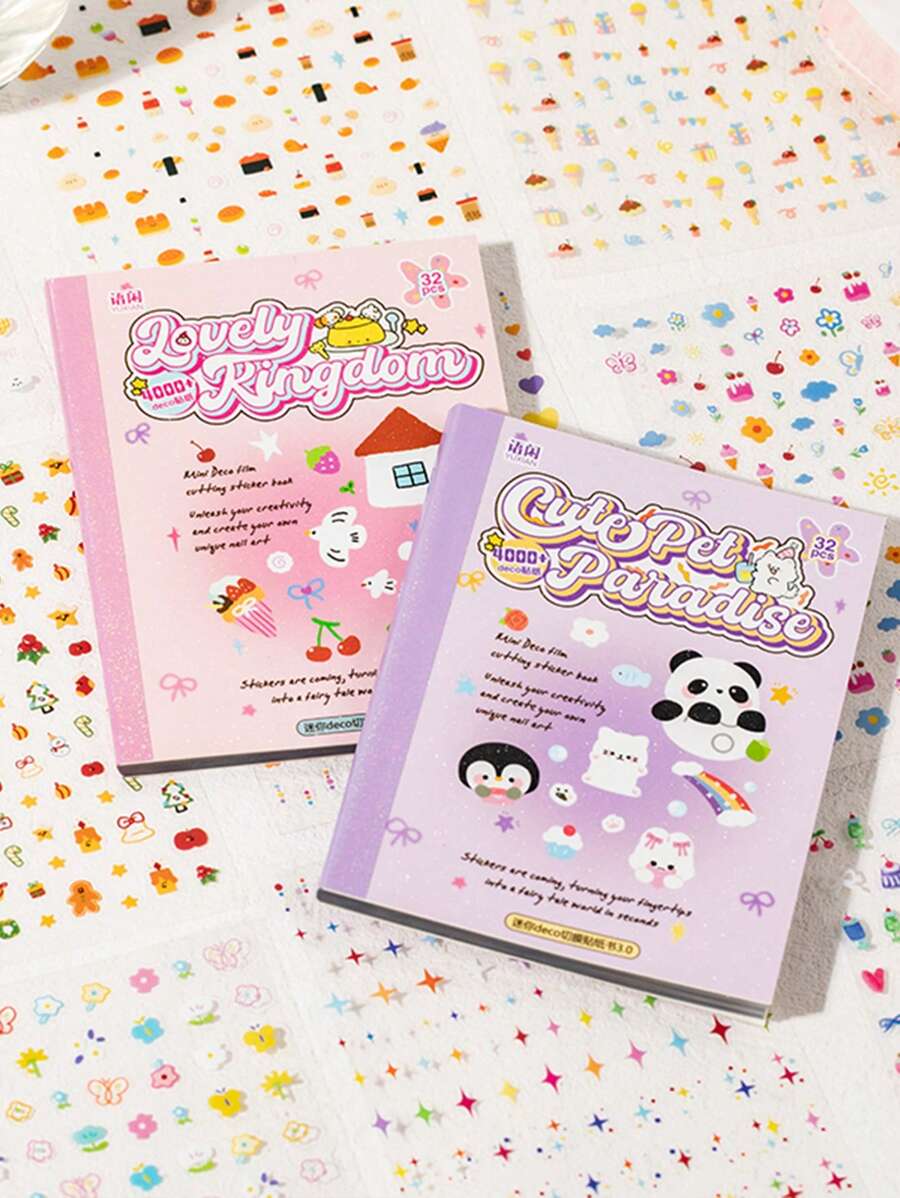 1pc Dopamine 3.0 Mini Decorative Sticker Book, Suitable For Scrapbooking, DIY Planner, Album Decoration, Card Making,School Supplies,Back To School