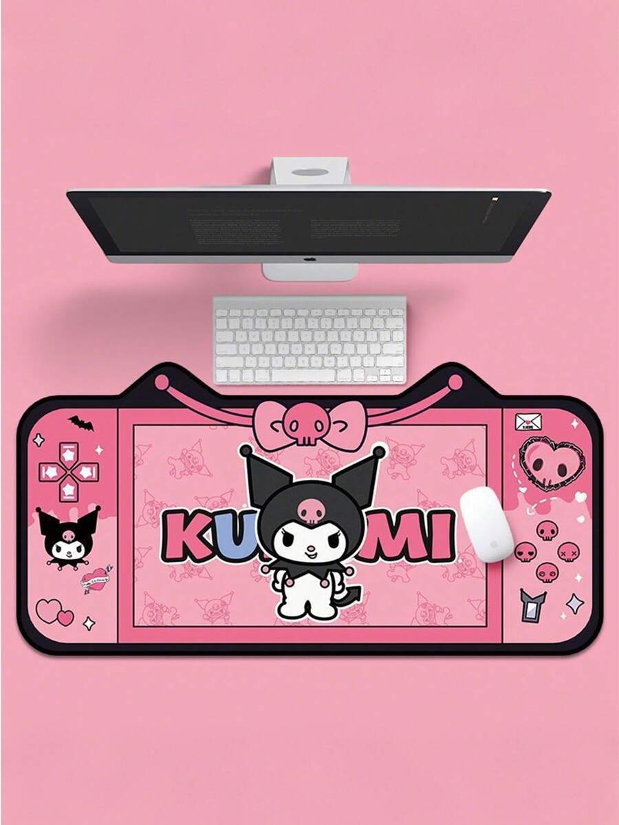 Sanrio 1pc Sanrio Cartoon Mouse Pad, Cute Office Keyboard For Girls, Computer Desk Pad, Anti-Slip Desk Pad For E-Sports Games