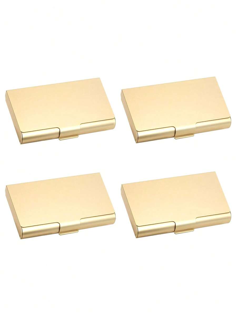 1 peça porta-cartões de visita de metal, porta-cartões de visita, bolso simples, porta-cartões de crédito para mulheres, carteira de dinheiro, mini carteira, bolsa, carteira, cartão