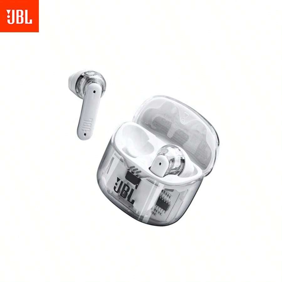 JBL Auriculares Bluetooth TUNE FLEX, auriculares semi-in-ear para música, reducción de ruido en llamadas, certificación IPX4, resistente al agua y al sudor, carga tipo C, diseño ergonómico, color blanco