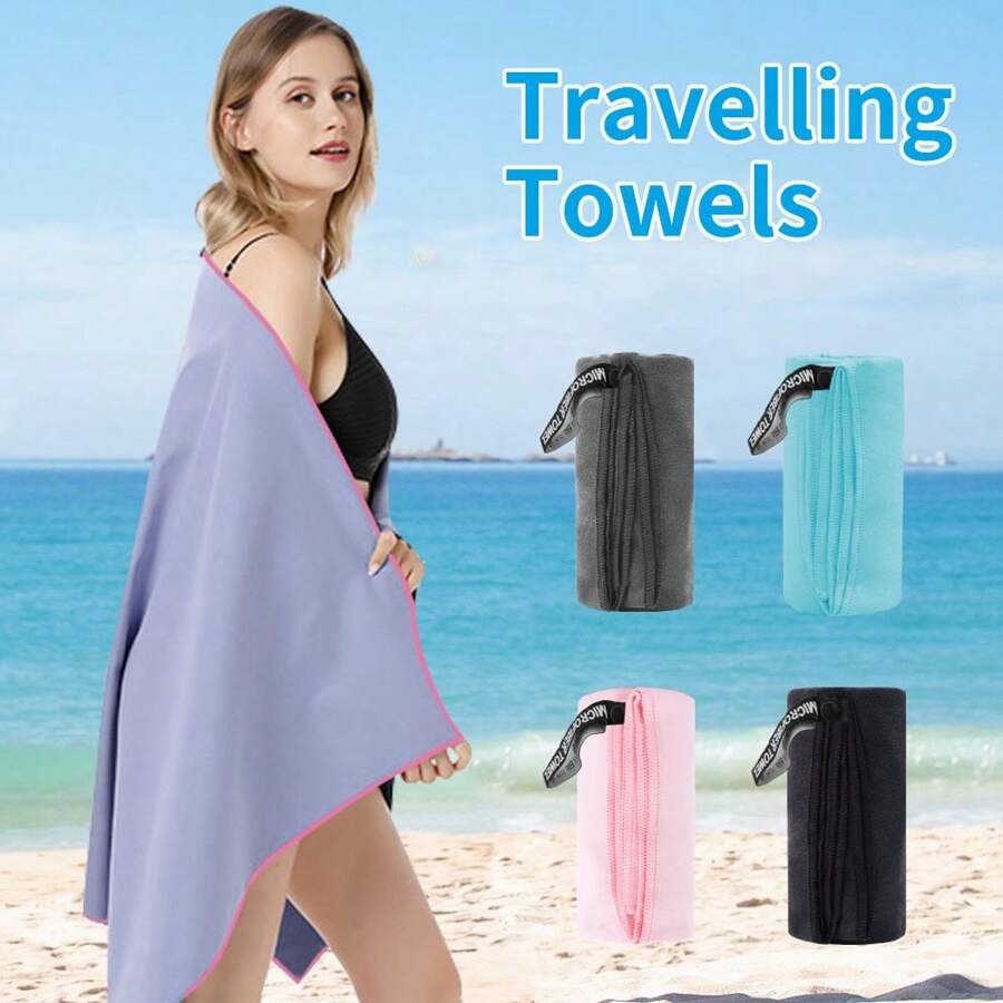 Telo da spiaggia in fibra ultrasottile ad asciugatura rapida, senza pelucchi né deformazioni, morbido e assorbente, di grandi dimensioni, in grado di avvolgere tutto il corpo, adatto per nuoto, bagno, fitness, trekking, viaggi all'aperto, accessorio essenziale per la spiaggia