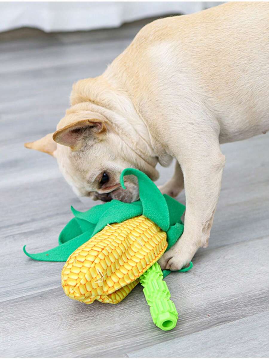 1pc Corn Plush Dog Toy Dog Foraging Toy Dog Snuffle Toy Puppy Slow Feed Toy Puppy Feeding Toy Pet Training Toy Fluffy Stuffed Animals Toys Dog Corn Toy