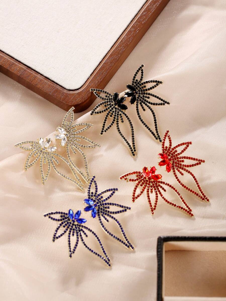 1 Pair Fashion Exaggerated Crystal Butterfly Dangle Earrings, Classic European And American Style Jewelry For Women