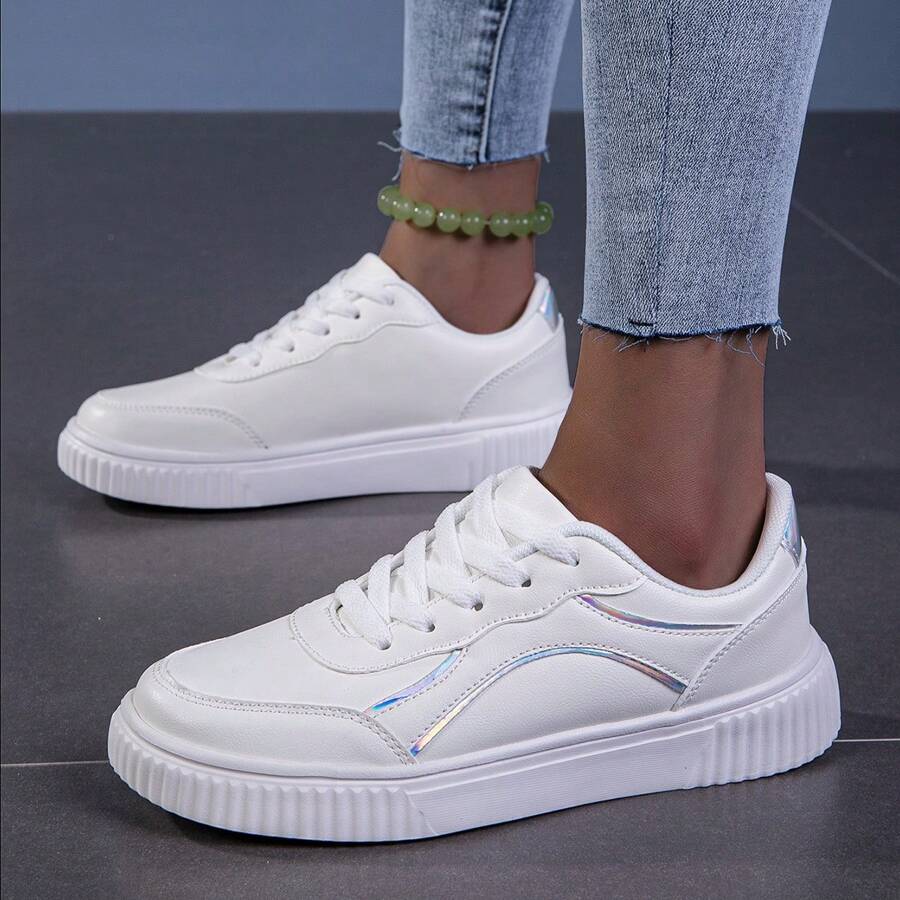 Women's New Fashionable Breathable Casual Shoes, Thick Sole Versatile Flat Comfortable Soft-Bottom Sneakers, Non-Slip Odor-Resistant Durable Sports/Running Shoes
