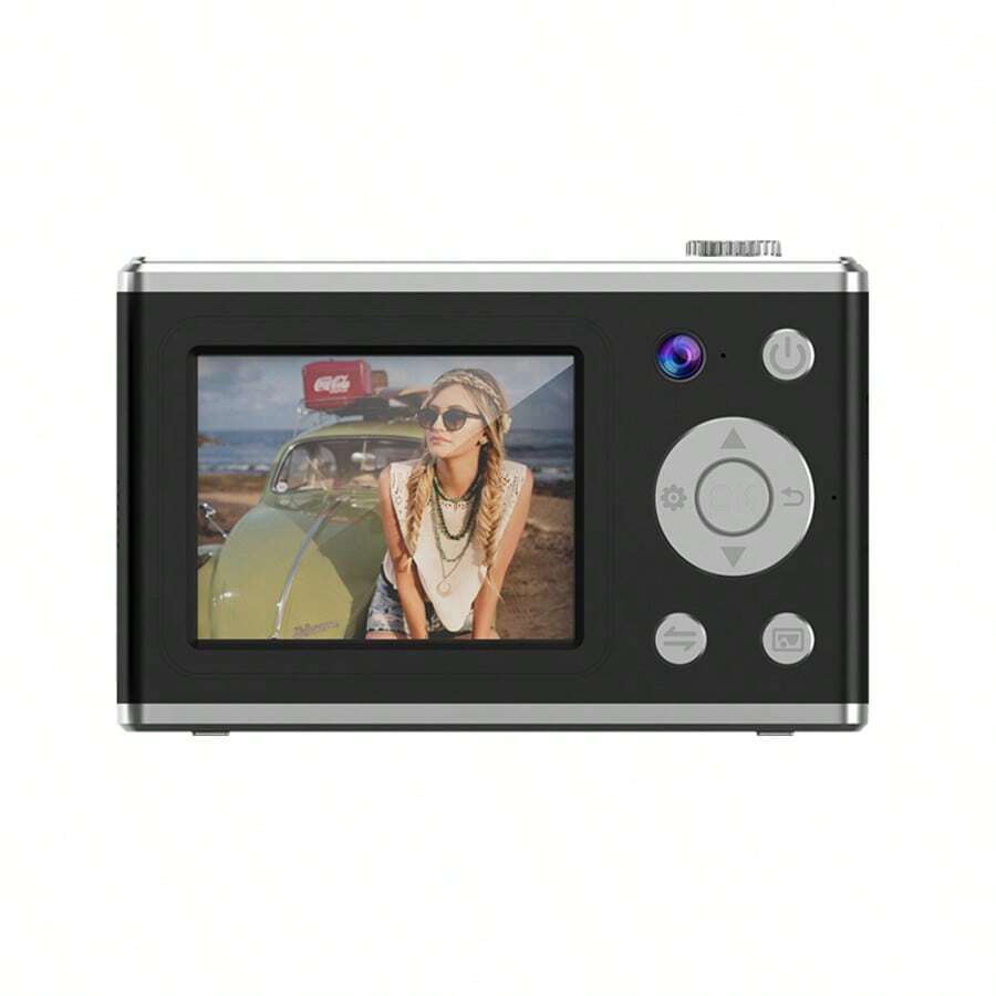 1 Pc 1080P 2.4-Inch Screen Portable Camera, With Front Camera,Small Camera, With 8x Zoom And Anti-Shake, Built-In LED Fill Light, Recording Function,Suitable For Boys And Girls.