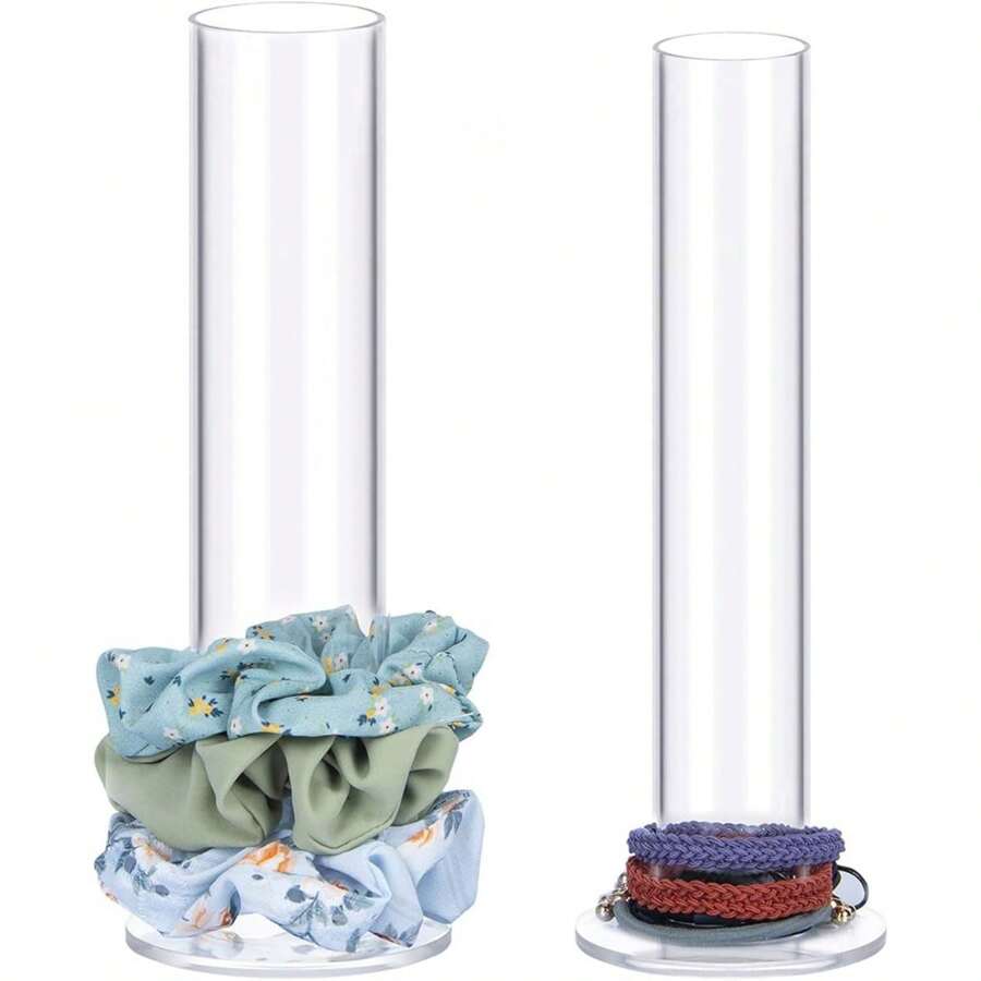 Organisateur de chouchous en acrylique, support pour élastiques à cheveux pour la salle de bain, organisateur de nœuds papillon transparent pour accessoires capillaires, décoration de chambre pour filles, nécessité estivale pour femmes, organisateur de rangement, cadeau, retour à l'école