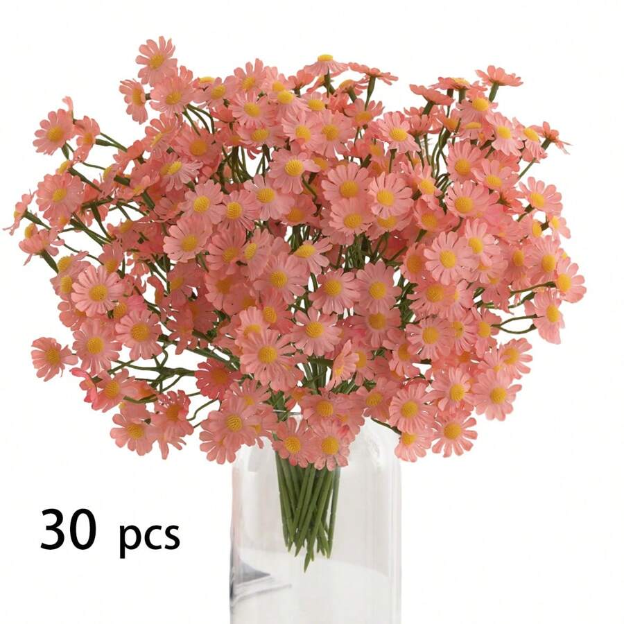 6/30 Peças de Flores Artificial de Margarida - Margaridas Falsas de Tecido, Decoração de Flores Silvestres de Primavera para Festa, Casa e Escritório, Casamento e Noivado, Sem Vaso Incluído, Decoração para Casa, Sala de Estar, Dia das Mães, Exposição sobre Mesa, Decoração de Outono