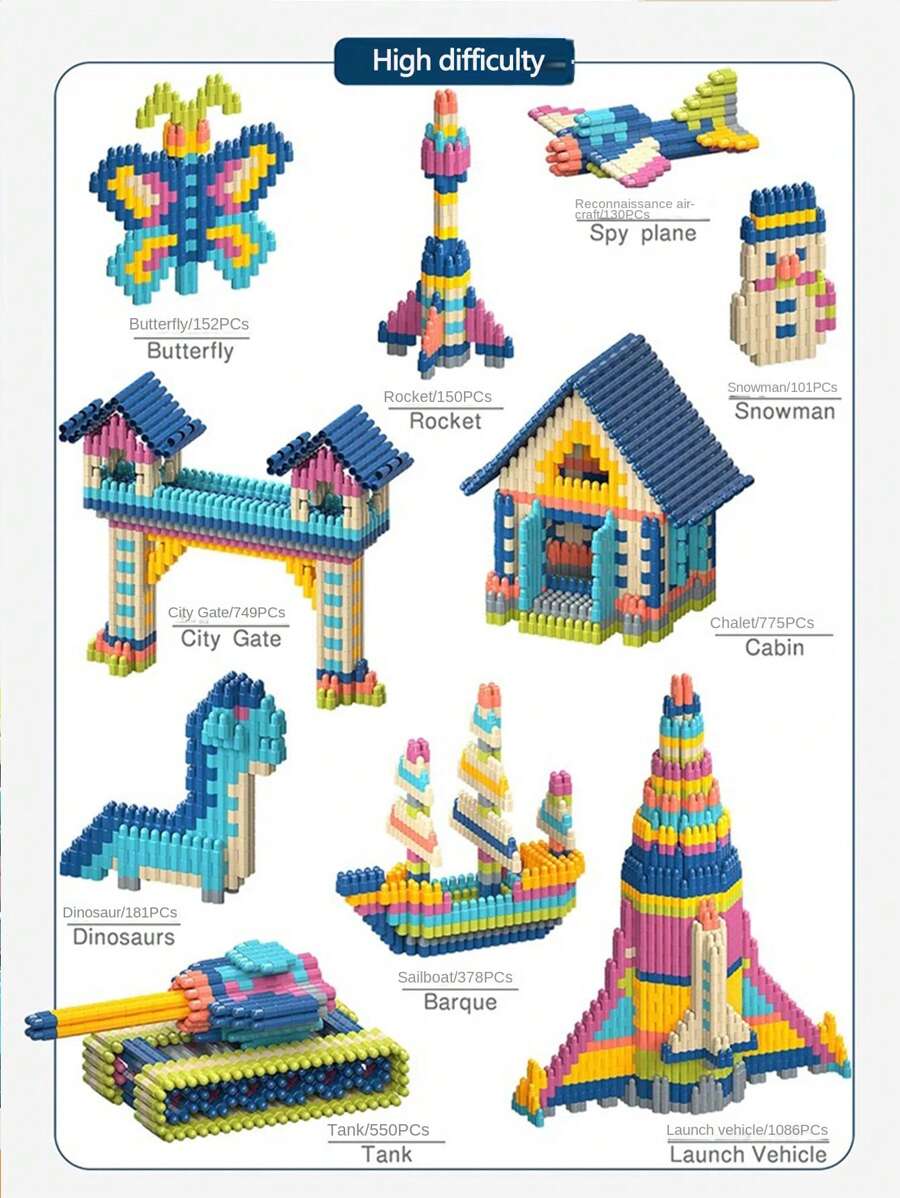 Giocattolo di costruzione per bambini, mini mattoncini da costruzione, giocattolo interattivo genitore-figlio, giocattolo educativo per bambini, sviluppa abilità manuali, regalo di compleanno, regalo di vacanza, regalo di Ognissanti, regalo di Natale (colore casuale, la misurazione manuale potrebbe avere leggere deviazioni)
