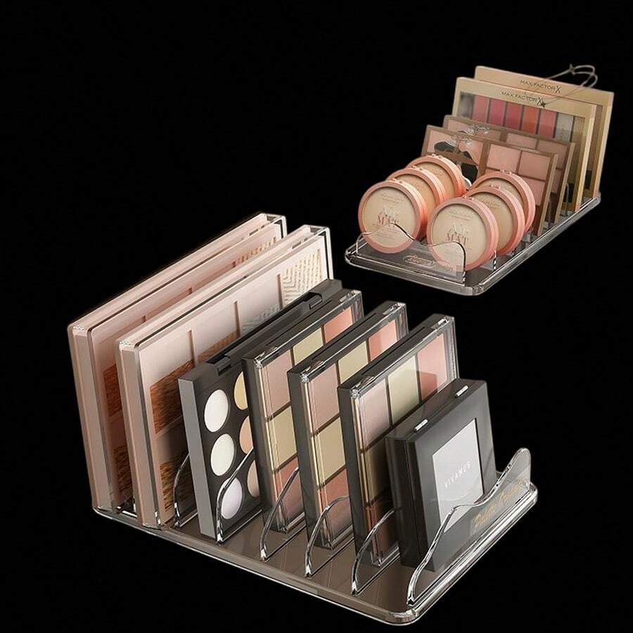 1 Stück neue Wellendesign Lidschatten Palette Aufbewahrungsregal, transparenter Acryl Make-up Rouge Puder Kompakt Halter, Lidschatten Organizer Box als Aufbewahrungsorganizer Geschenk Hochzeit Einschulung