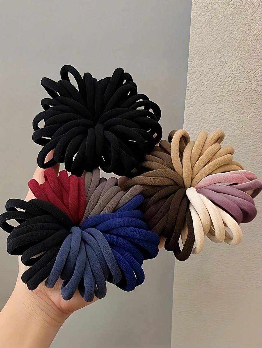 200 pièces/set Élastiques à cheveux mats roses doux, accessoires roses mignons répondant à divers besoins de coiffure pour les filles et les femmes, élastique et durable pour les occasions quotidiennes, sportives ou décontractées, élastiques à cheveux, accessoires pour cheveux