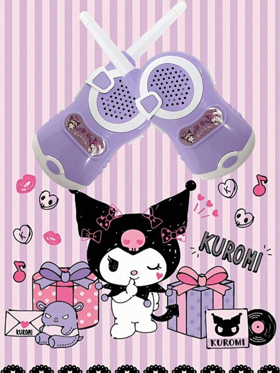 Sanrio 2PCS Sanrio Kuromi Walkie-Talkie Toys, Walkie Talkie Wireless Radio Comunicator Outdoor Toy, Christmas Gift.Suitable For Indoor And Outdoor Multi-Player Interactive Games, Birthday Gift.