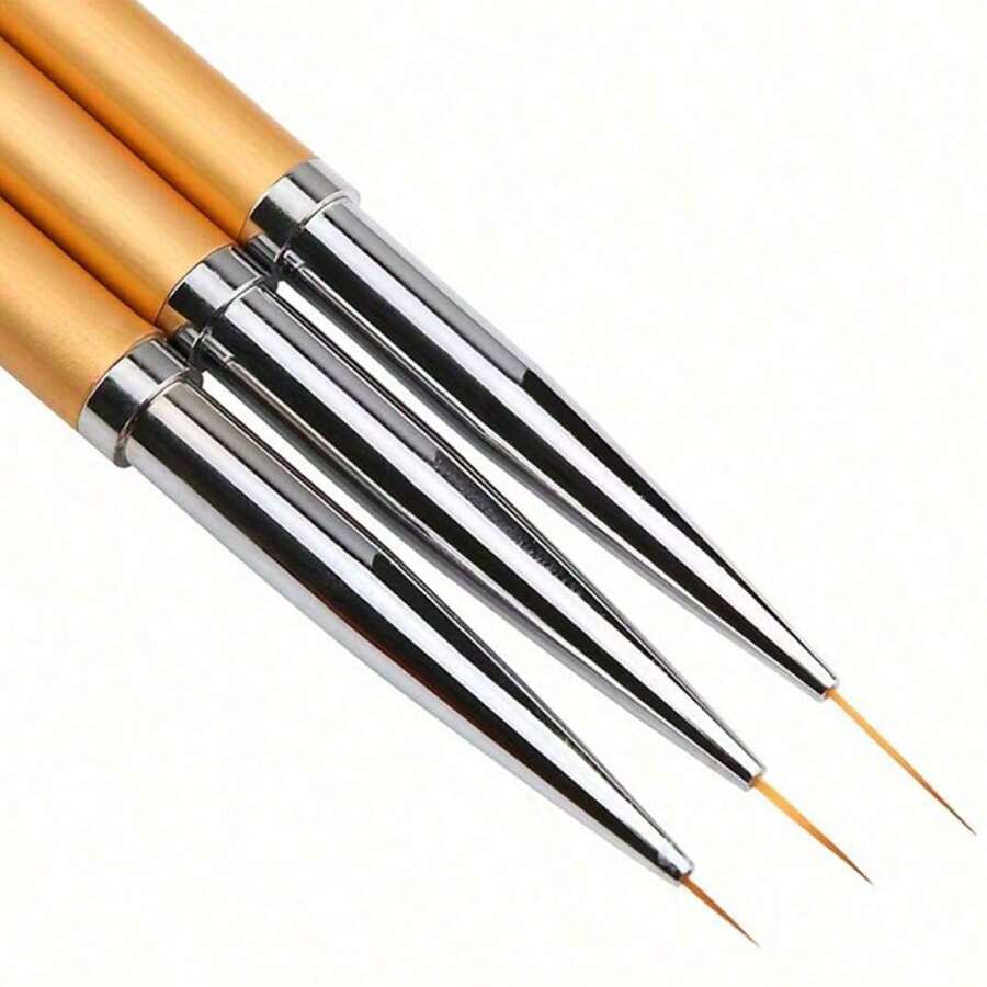 3 pezzi penna per pittura dorata, penna a linea sottile ultra-fine per pittura professionale, pennarello per colorare, pennello per arte di unghie, pennello, penna per arte pittorica