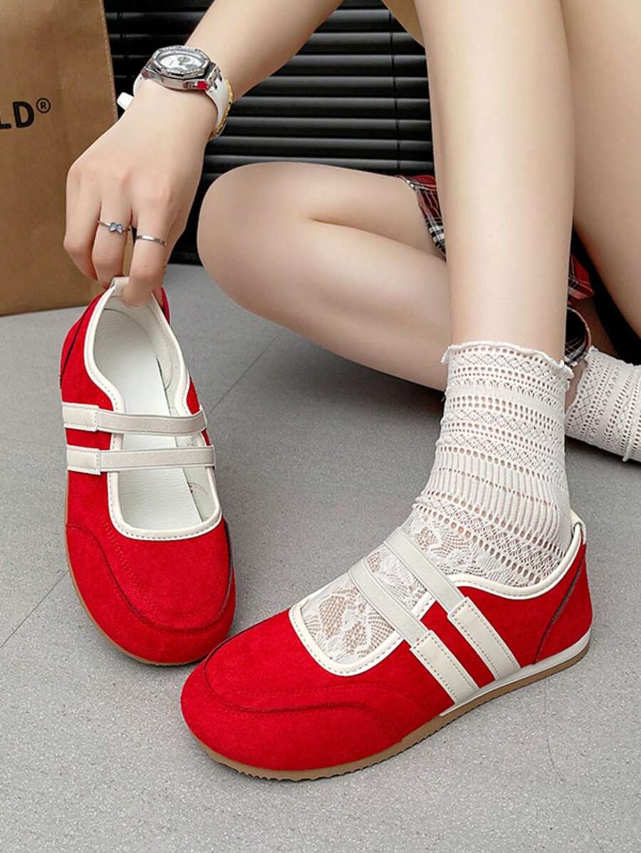 1 Par de Sapatilhas Leves e Confortáveis Acessíveis para Mulheres, Novos Modelos 2025 de Mocassins Casuais Elásticos, Sola Macia Antiderrapante Tipo Mary Jane