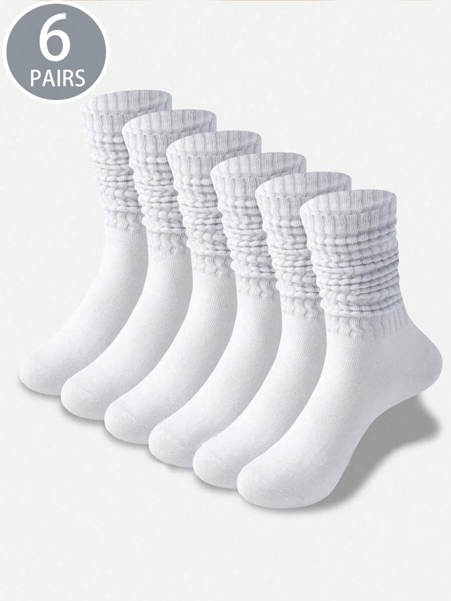 1 Pair/5 Pairs/6 Pairs Women Fashionable Bubble Design Crew Socks, Comfortable, Breathable, Classic Campus Style