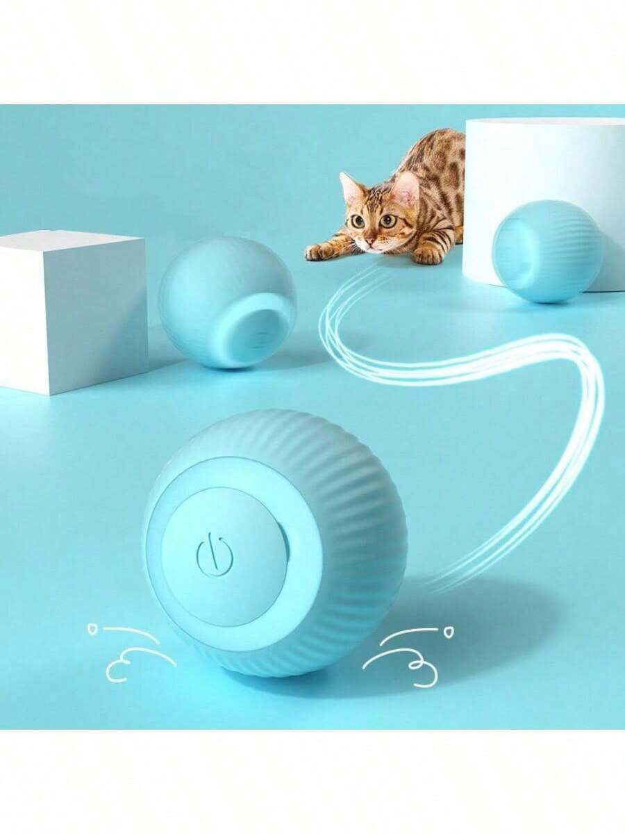 Gato Bola Brinquedo Elétrico Automático Rotação USB Recarga Interativos Interessante Acessórios