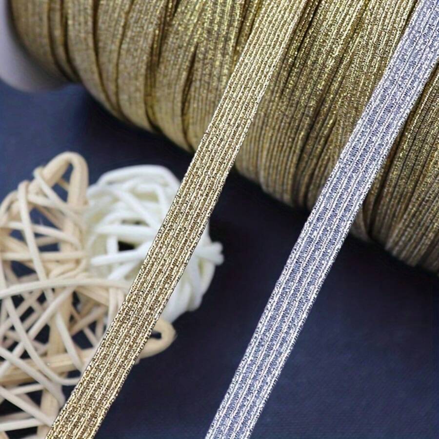 2 Yards 3/6/9mm Glitter Elastic Band Rubber Band Stretch Rope For Sewing Fabric DIY Handmade Garment Accessories